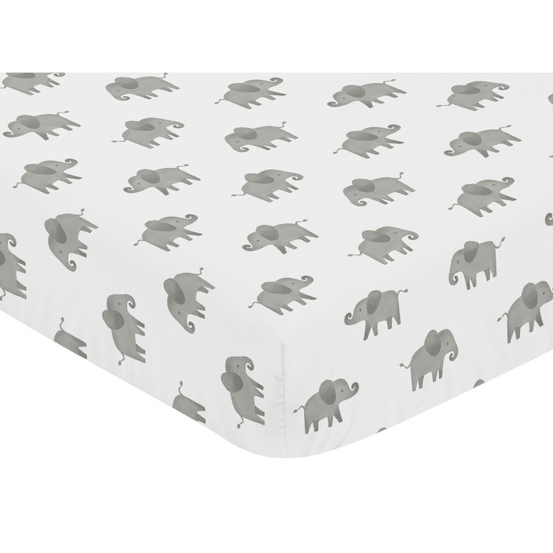 Sweet Jojo Designs Elephant Fitted Crib Sheet & Reviews Wayfair